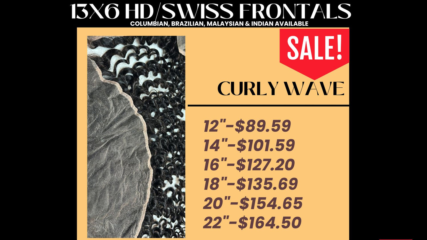 13x6 HD/Swiss Curly Wave