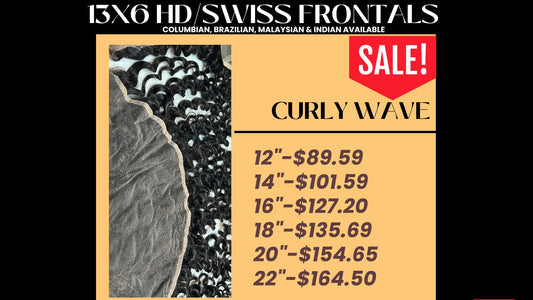 13x6 HD/Swiss Curly Wave