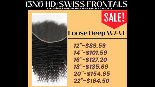 13x6 HD/Swiss Loose Deep Wave