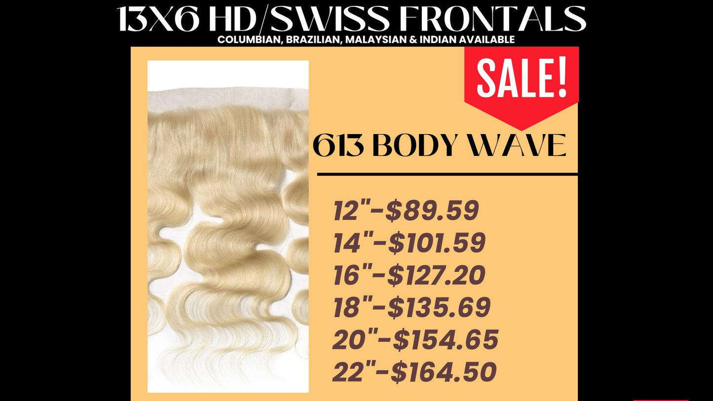 13x6 HD/Swiss Body wave